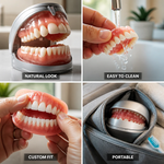 Boil-And-Bite Medical-Grade Denture Set (Upper & Lower)