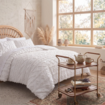 Boho Textured Geometric Duvet Cover Set