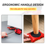 Heavy-Duty Furniture Moving Kit with Lifter Bar & Rolling Pads for Sofas Cabinets Appliances Hardwood Tile Carpet Floors Home Office