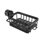 Over-the-Sink Caddy Organizer with Drainage Slots and Towel Hook for Kitchen Counter Space Saving
