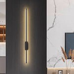 Vertical LED Wall Sconce 24 Inch Aluminum Minimalist Accent Light for Bedroom Hallway Living Room Modern Scandinavian Linear Strip Fixture W