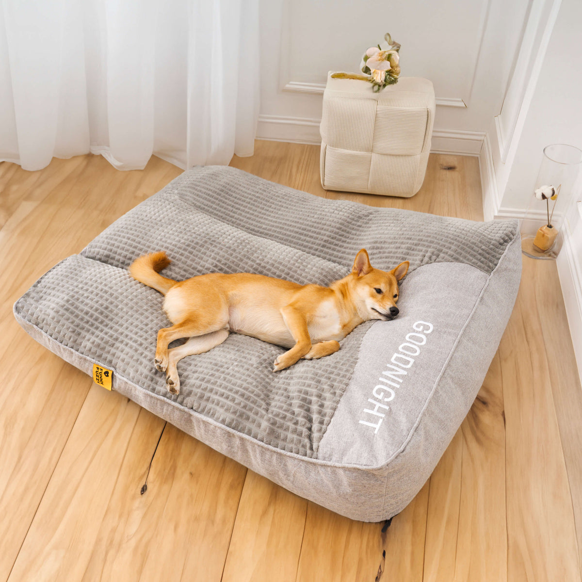 Orthopedic Dog Bed with Raised Bolster Pillow – Plush Crystal Velvet Pet Cushion for Joint Support, Machine Washable Cover for Small
