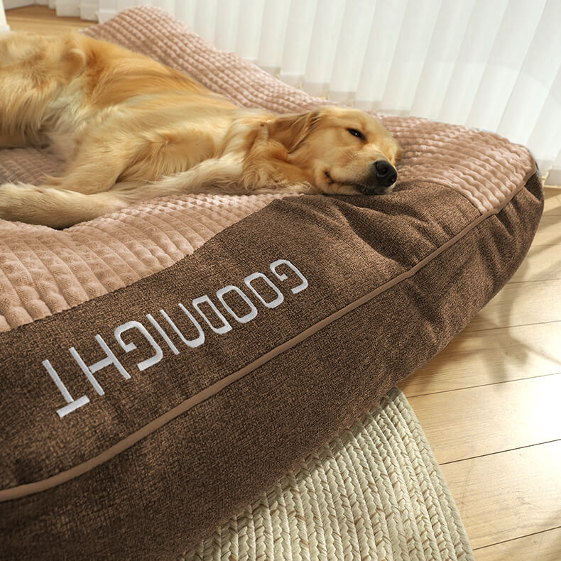 Orthopedic Dog Bed with Raised Bolster Pillow – Plush Crystal Velvet Pet Cushion for Joint Support, Machine Washable Cover for Small