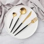 24-Piece Stainless Steel Flatware Set with Mirror Finish for Everyday & Formal Dining