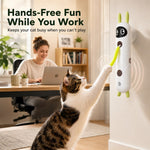 Dotisk Motion-Activated Feather Cat Toy for Indoor Play - Wall-Mounted Teaser That Keeps Bored Cats Busy