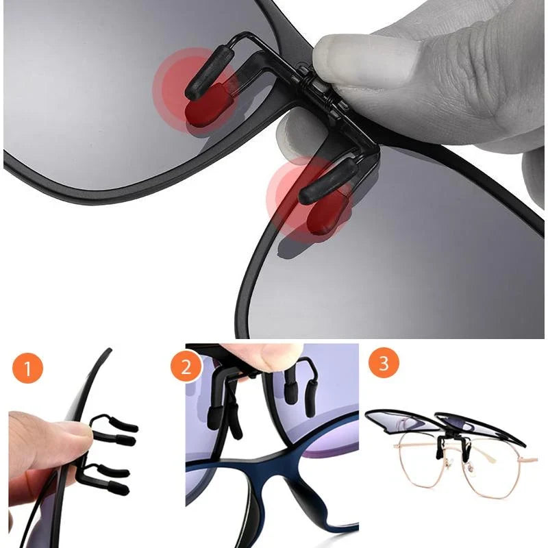 Polarized Clip-On Flip-Up Sunglasses
