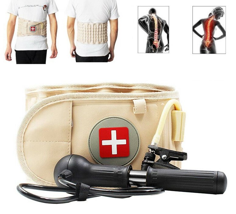 Lumbar Traction Brace for Lower Back – Inflatable Spinal Decompression Device for Men & Women