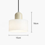 Coloured glass Bauhaus pendant light