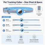 Dotisk AirTag-Compatible Reflective Pet Tracking Collar for Cats & Small Dogs - Secure Holder for Outdoor Adventures & Night Visibility