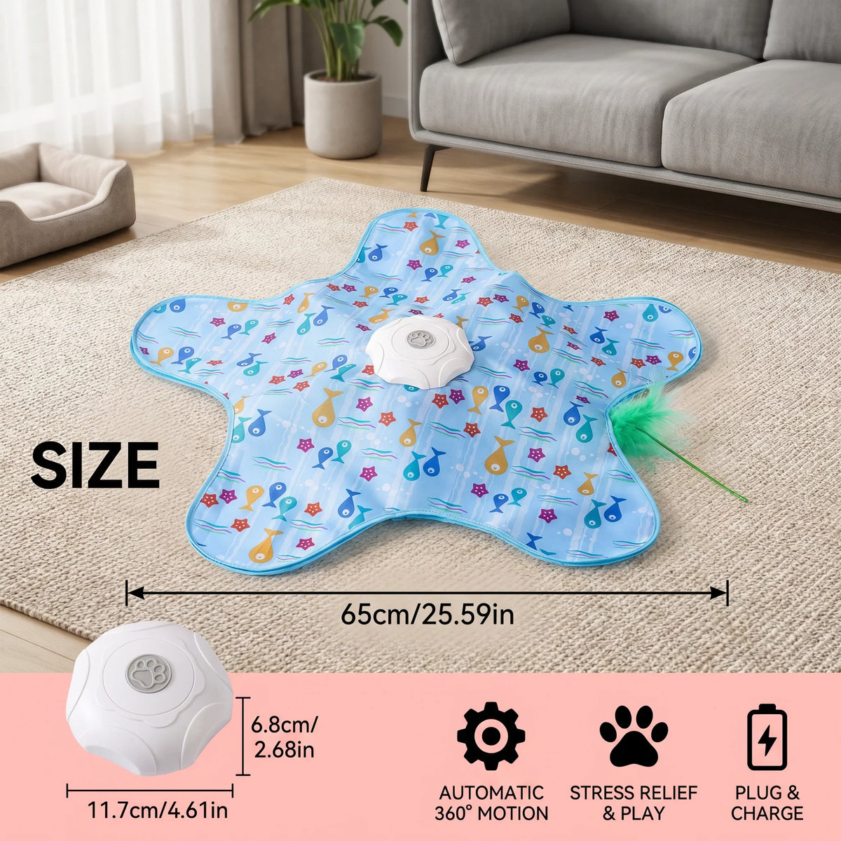 Automatic Dog Toy for Stress Relief and Playtime Fun