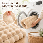 Dotisk Plush Cat Bed Mat for Indoor Naps - Non-Slip Washable Faux Fur Cushion for Cats & Small Dogs