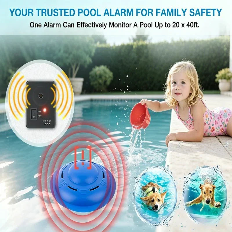 Pool Safety Alarm - Wireless Protection for Kids, Pets & All Pool Types