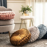 Plush Frill Circular Cushion Toss Pillow