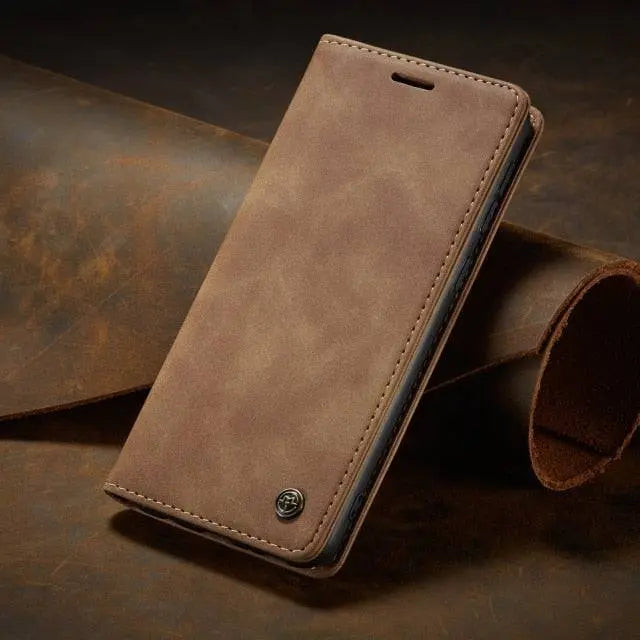 Leather Folio Phone Case with Card Slots – Samsung Galaxy S22, S22 Plus & S22 Ultra