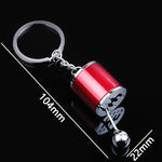 Metal Gear Shift Keychain with Moving Shifter for Car Enthusiasts | Manual Transmission Key Ring Accessory for Men & Women | Automotive Gift