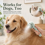 Dotisk Pet Spray Grooming Brush for Cats & Dogs - Gentle Mist De-Shedding Comb for Loose Fur, Flying Hair & Daily Coat Care