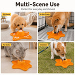 Dotisk Interactive Rolling Ball Slow Feeder Lick Mat for Dogs & Cats - Keeps Fast Eaters Busy During Meals, Grooming & Frozen Treat Time