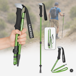 Telescoping Trail Poles for Hiking 43-53 in Collapsible Lightweight Alloy Support Sticks with Quick-Lock Mechanism for Mountain Trekking