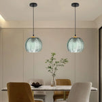 Hanging Ceiling Fixture with Organic Foliage Motif in Translucent Green – 12-Inch Diameter Drop Light for Dining Area, Kitchen Island, or Be