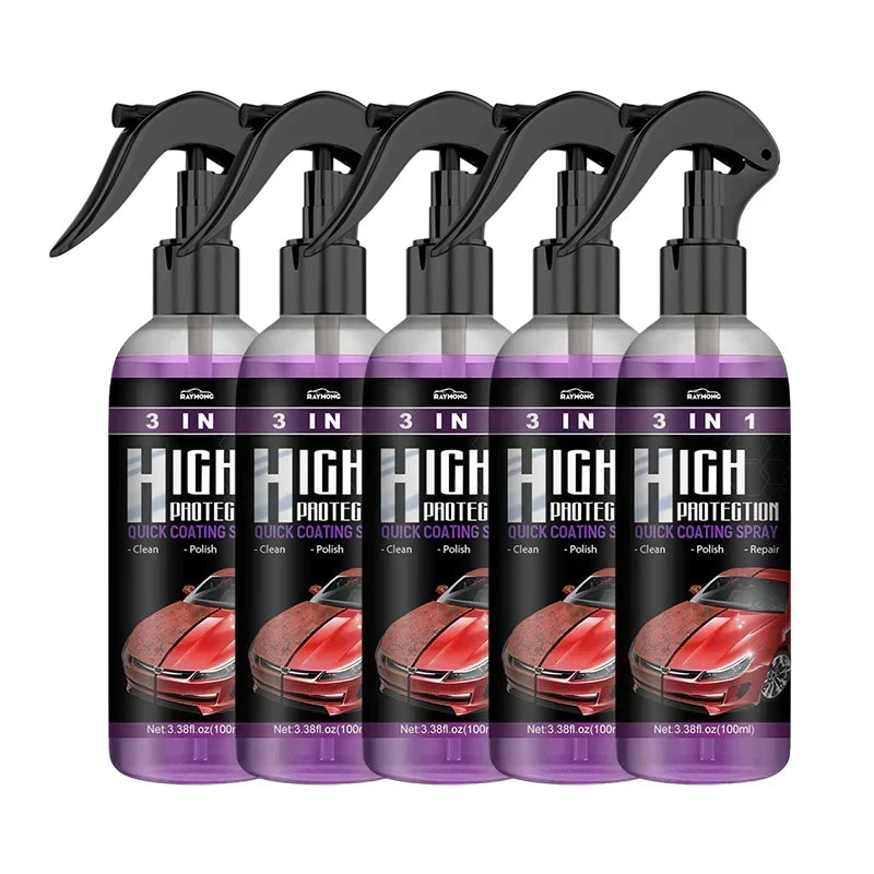 Waterless Car Detailing Spray Polish Cleaner Scratch Remover Protective Nano Coating for Auto Paint Glass Plastic RV Motorcycle Boat