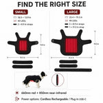 Dotisk Pet Red Light Therapy Vest for Dogs & Cats – 660nm + 850nm Near-Infrared for Back, Hip, Joint & Muscle Comfort – USB or Rechargeable
