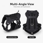 Dotisk Tactical Dog Harness Backpack for Large Dogs - Outdoor Walking, Training & Hiking Gear with Load Carrying Pouch
