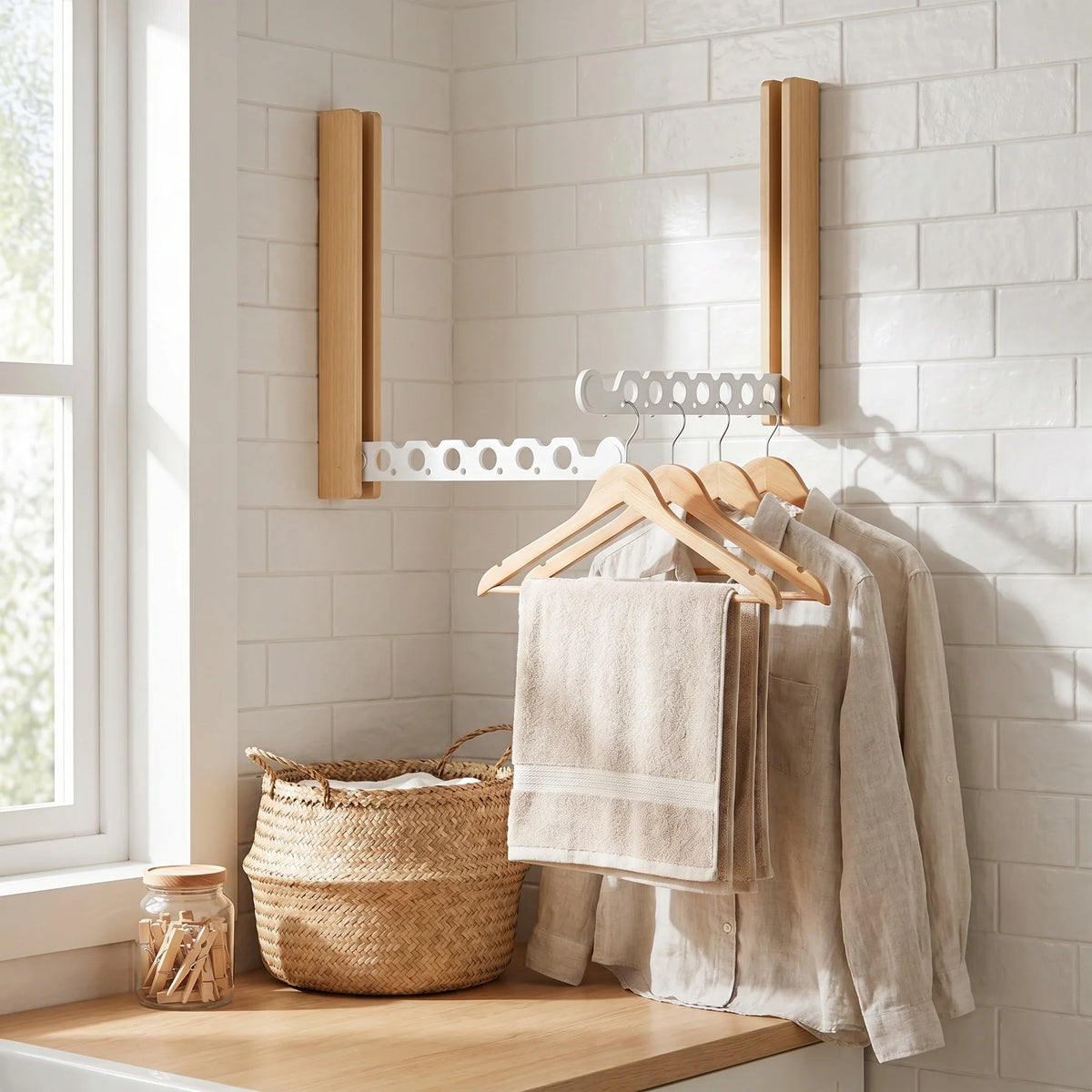 Timber Collapsible Hanger Rail