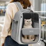 Dotisk Transparent Cat Backpack Carrier for Travel & Vet Visits - Breathable, Roomy Pet Backpack for More Comfortable Trips