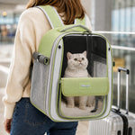 Dotisk Transparent Cat Backpack Carrier for Travel & Vet Visits - Breathable, Roomy Pet Backpack for More Comfortable Trips