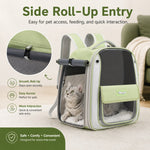 Dotisk Transparent Cat Backpack Carrier for Travel & Vet Visits - Breathable, Roomy Pet Backpack for More Comfortable Trips