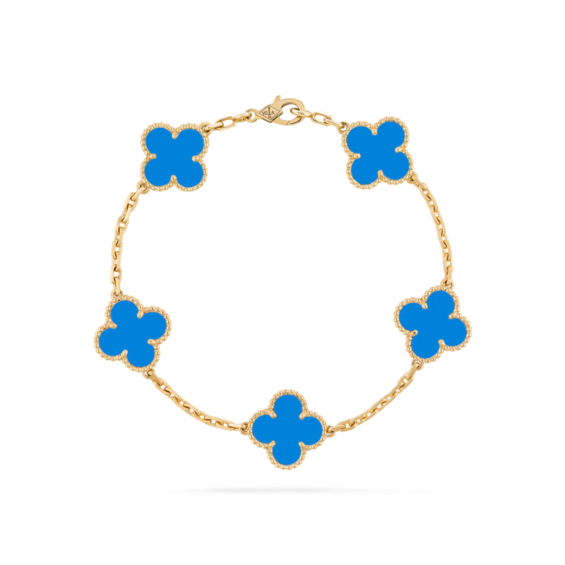 Chain Bracelet with Beaded Accents – Adjustable 7.9" Gold-Tone Link Band for Women – Everyday Wear & Layering Jewelry