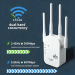 Dual-Band Outdoor WiFi Range Extender – Weatherproof 1200Mbps Booster for Yards, Patios & Garages