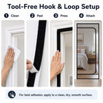 Dotisk Zippered Pet Mesh Door Barrier for Bedrooms & Home Offices - Helps Keep Cats in Designated Rooms Without Closing the Door