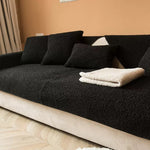 SnugNest – Teddy Sherpa Sofa Cover